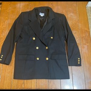 Black Double-Breasted Women's Jacket